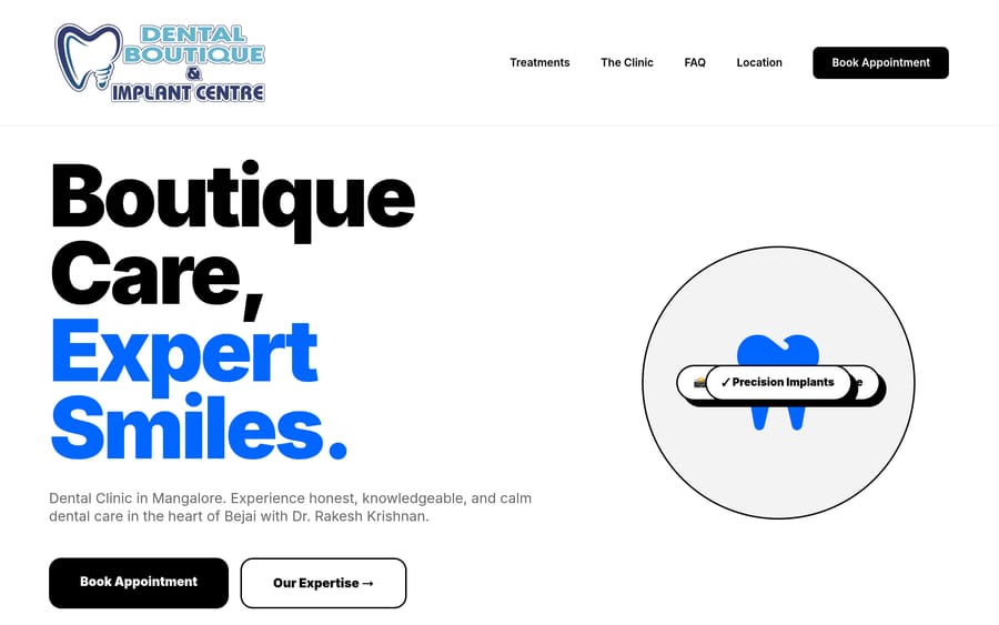 Dental Boutique website