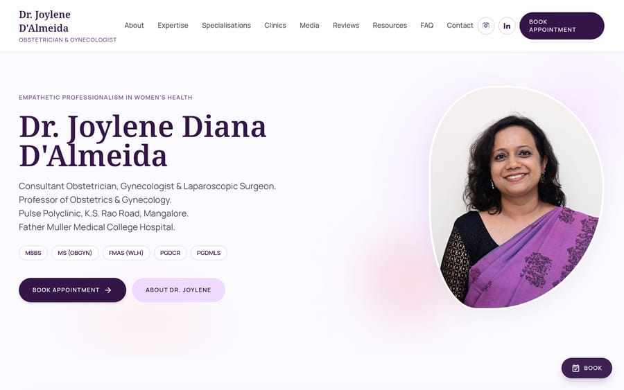 Dr. Joylene D'Almeida website