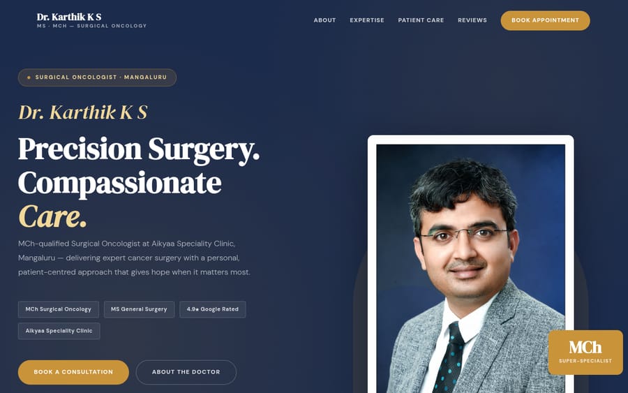 Dr. Karthik K S website
