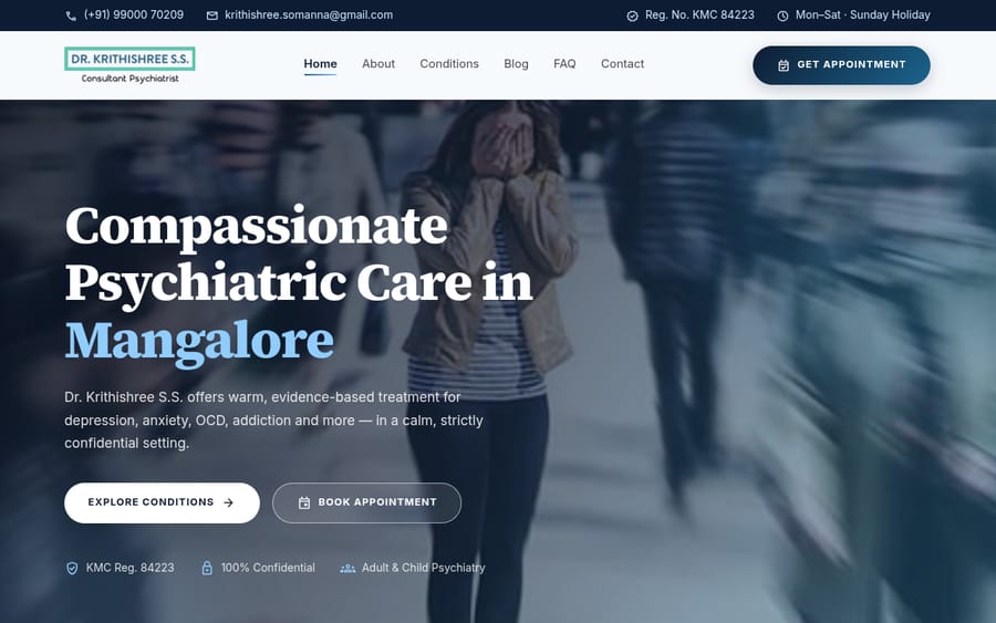 Dr. Krithi Shree website