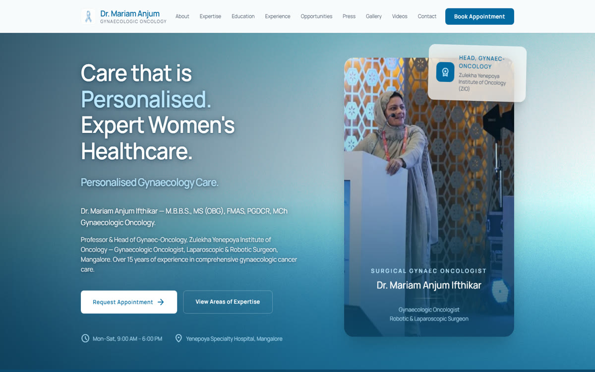 Dr. Mariam Anjum Ifthikar website