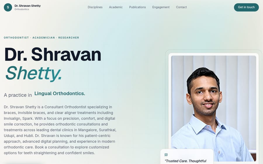 Dr. Shravan Shetty website