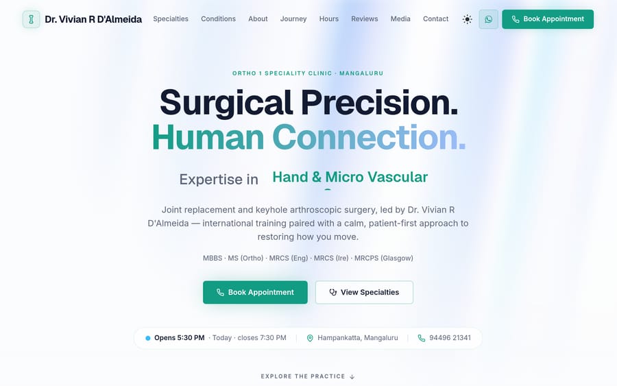 Dr. Vivian R D'Almeida website